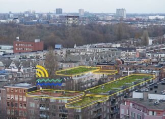 Woningen in de Oosterparkbuurt krijgen slimme blauw-groene daken