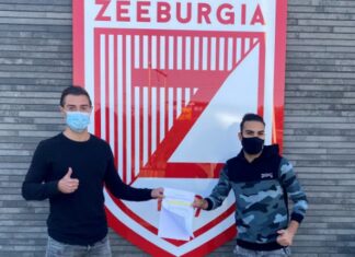 Statushouder Taha Alqazzaz tekent vrijwilligerscontract bij Zeeburgia