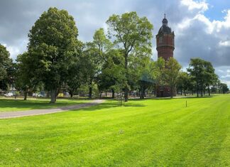 Buurtpark Bella Vistapark met z’n monumentale watertoren