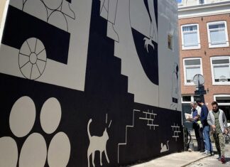 Imposante muurschildering Hoogte Kadijk: Streetart tegen graffiti