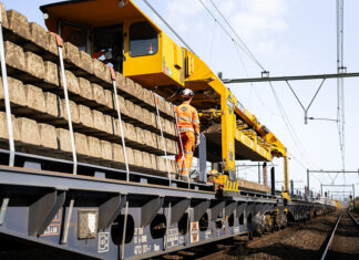 600 meter lange werktrein vervangt in een week 2768 dwarsliggers