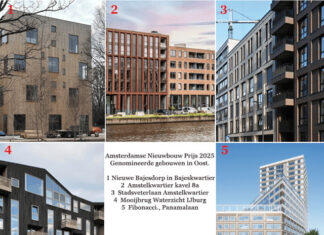 Vijf projecten in Oost genomineerd voor de Amsterdamse Nieuwbouwprijs