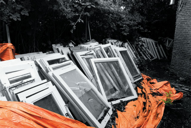 Betondorp Muren van glas