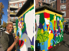 Vrolijke kunst op het Dapperplein