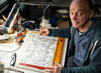 Poppenspeler Erik, tekenaar en bezorger van 1018 Magazine