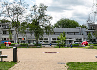 Schoffel of hark in adres, wonen in beton